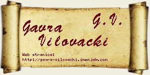 Gavra Vilovački vizit kartica